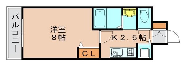 ピュアドームディア県庁前の物件間取画像